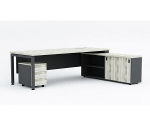 Rectangular Table with Return Cabinet